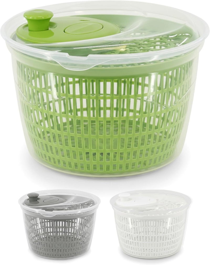 Geezy Salad Leaf Dryer Healthy Eating Large Salad Spinner Veggies Drainer Colander Plastic Bowl - Image 1
