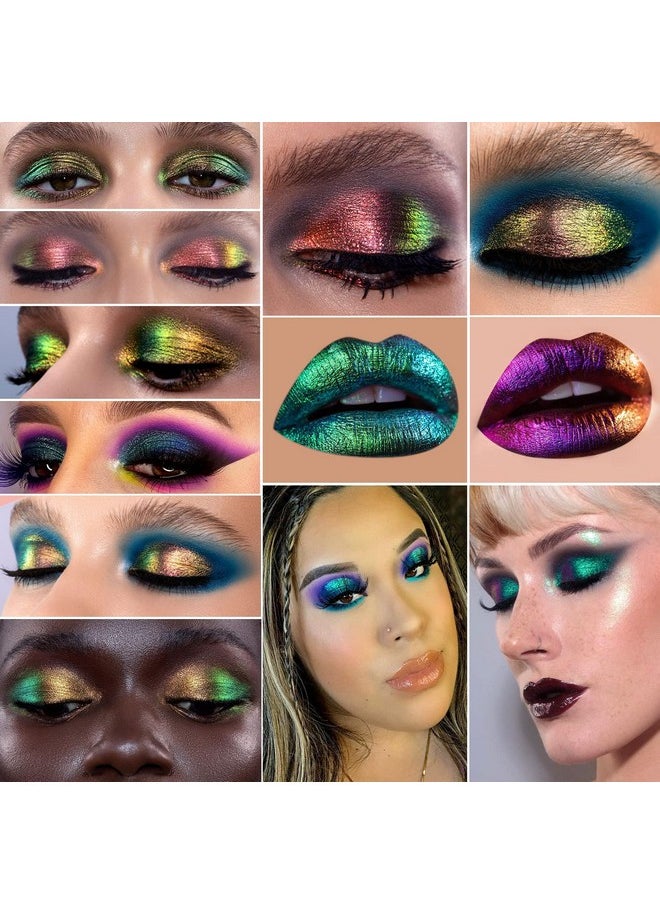 ecofavor Liquid Multichrome Eyeshadow Intense Color Shifting Long Lasting High Pigmented With No Creasing Monochrome Colorful Glow Liquid Eye Shadow Quickly Drying Sparkle Shiny Eye Makeup For Beginners5…  - Image 5
