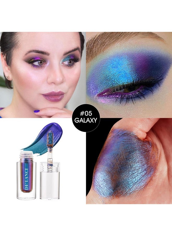 ecofavor Liquid Multichrome Eyeshadow Intense Color Shifting Long Lasting High Pigmented With No Creasing Monochrome Colorful Glow Liquid Eye Shadow Quickly Drying Sparkle Shiny Eye Makeup For Beginners5…  - Image 4