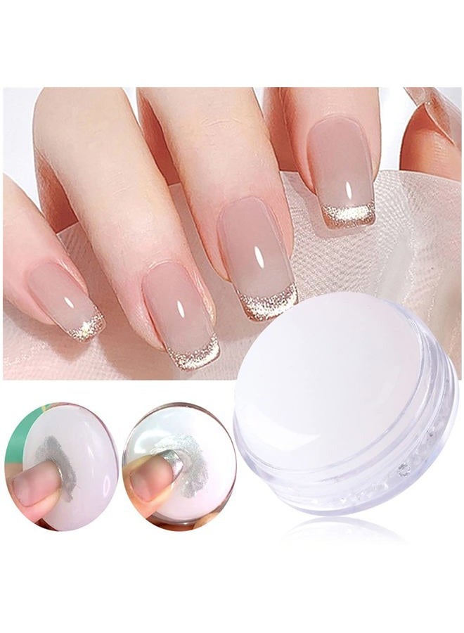 Dornail طابع أظافر سيليكون شفاف لطباعة الأظافر الفرنسية طقم أدوات فن الأظافر لطباعة الأظافر الفرنسية طابع جيلي للأظافر - Image 2