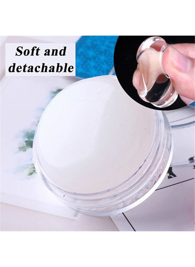 Dornail طابع أظافر سيليكون شفاف لطباعة الأظافر الفرنسية طقم أدوات فن الأظافر لطباعة الأظافر الفرنسية طابع جيلي للأظافر - Image 5