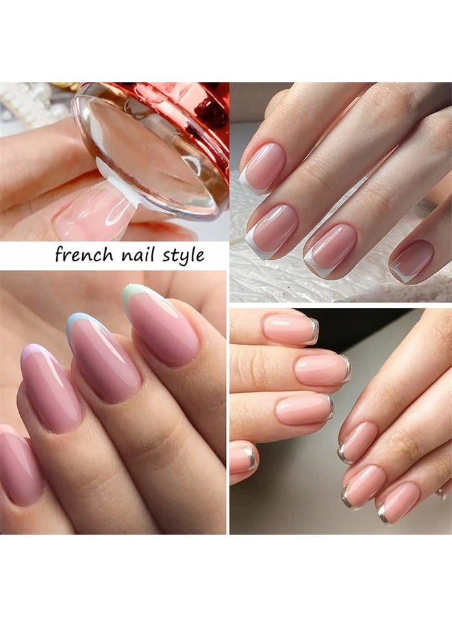 Dornail طابع أظافر سيليكون شفاف لطباعة الأظافر الفرنسية طقم أدوات فن الأظافر لطباعة الأظافر الفرنسية طابع جيلي للأظافر - Image 3