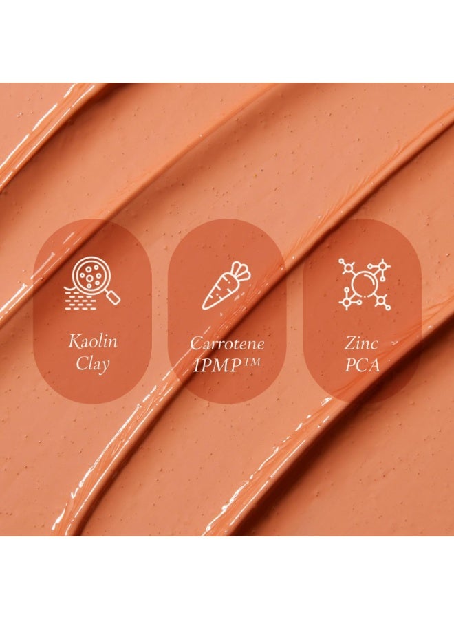 Aprilskin Carrotene IPMP 3-Min Quick Dry Pore Tightening Clay Mask | Kaolin & Zinc PCA | Reduces Pores & Sebum | Cooling Effect | Vegan | Gentle... - Image 2