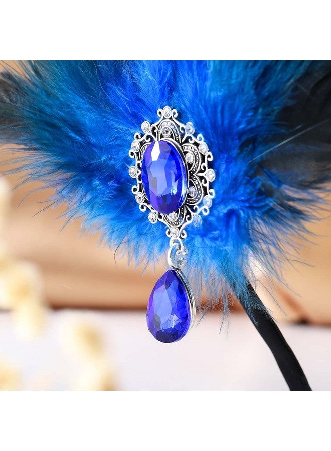 GENBREE Enbree 1920S Flapper Headband Black Feather Headpiece Feather Hair Hoop Feather Headwear Cocktail Party Hair Accessories For Women And Girls  - Image 5
