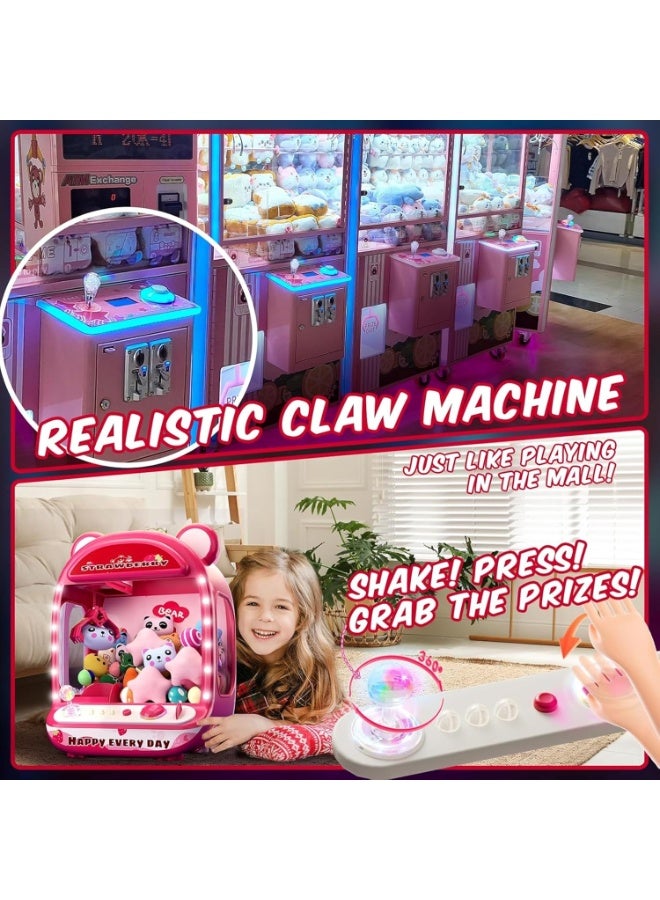 MAGIC VAULT لعبة آلة المخالب للأطفال مع صوت وأضواء – آلة بيع حلوى أوتوماتيكية، موزع جوائز يونيكورن وألعاب محشوة، تعمل بالبطارية/USB، هدايا عيد ميلاد (أحمر) - Image 5