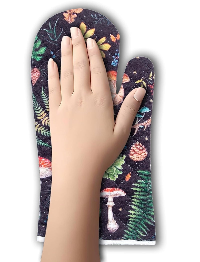 AAZEEM Oven Mitts and with Recycled Infill Silicone Non-Slip Cooking Gloves for Cooking Baking Grilling - Image 4