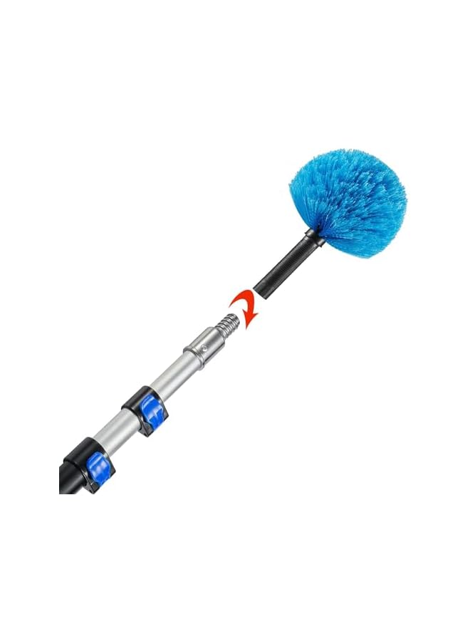 erorex Cobweb Duster Replacement Head, Duster with Extension Pole, Screw on Cobweb Duster Replacement Head for Pole, Outdoor Spider Web Remover, Spiderweb Cleaning Brush  - Image 4