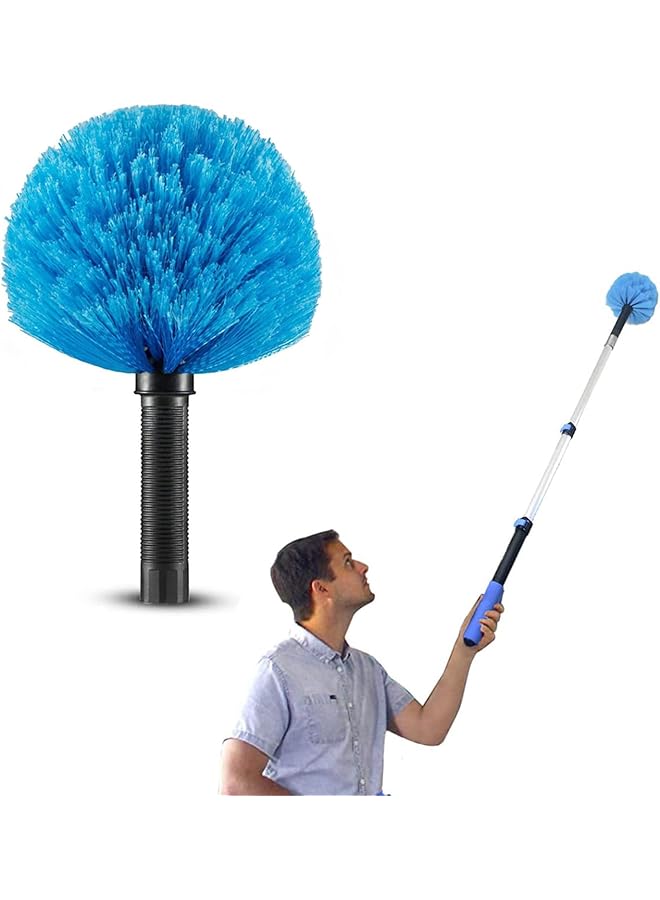 erorex Cobweb Duster Replacement Head, Duster with Extension Pole, Screw on Cobweb Duster Replacement Head for Pole, Outdoor Spider Web Remover, Spiderweb Cleaning Brush  - Image 1