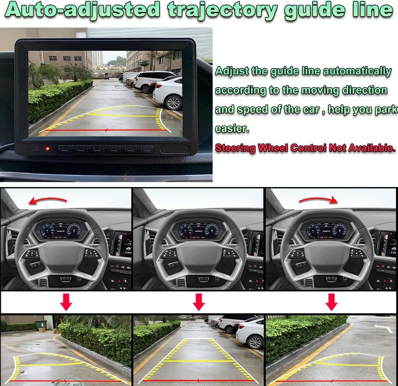 GreenYi Vehicle Backup Camera with Dynamic Intelligent Trajectory for BMW Models - Image 5