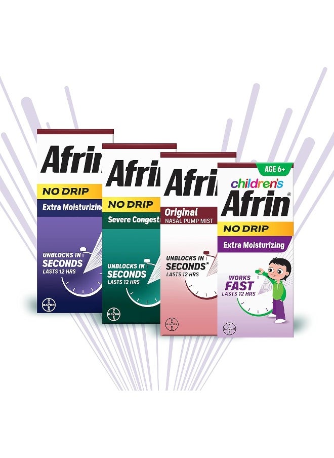 Afrin No Drip Extra Moisturizing Pump Mist 15 Ml 