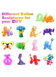 Apipi Latex Twisting Balloons 260 N Balloons Kit For Balloon Animals With 2 Pumps Professional Long Balloons To Make Animal For Birthday Party Clowns Wedding Decorations 100 Pcs  - Image 5