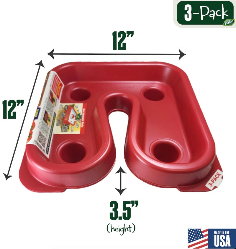 DALEN Gardeneer Tomato Tray Super Boost â€“ Increases Tomato Plant Yield up to 40% â€“ Easy to Install â€“ 12" Wide x 12" deep x 3.5" high â€“ Pack of 3 - Image 3