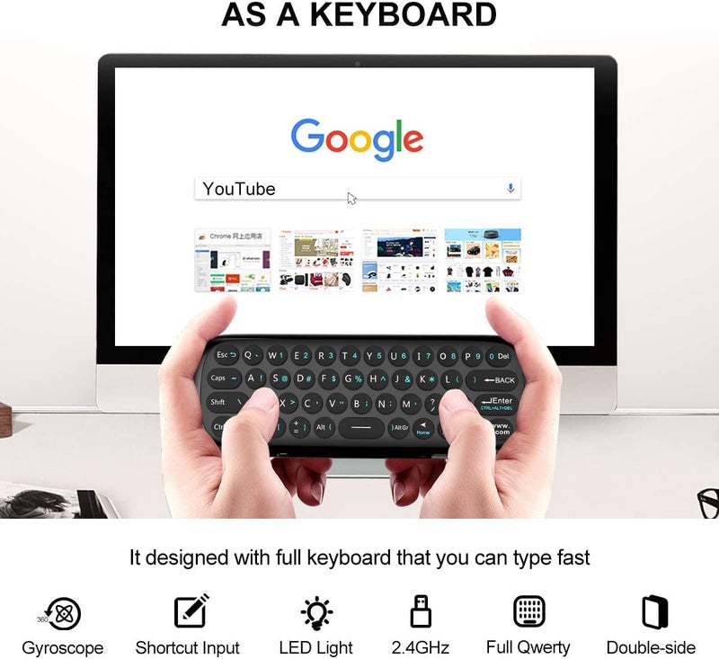 Wechip Upgrade WeChip W1 Air Mouse Romote Control with Keyboardï¼ŒIR/RF TV Remote Control for Nvidia Shield/Android TV Box/PC/Projector/HTPC/All-in-one PC - Image 3