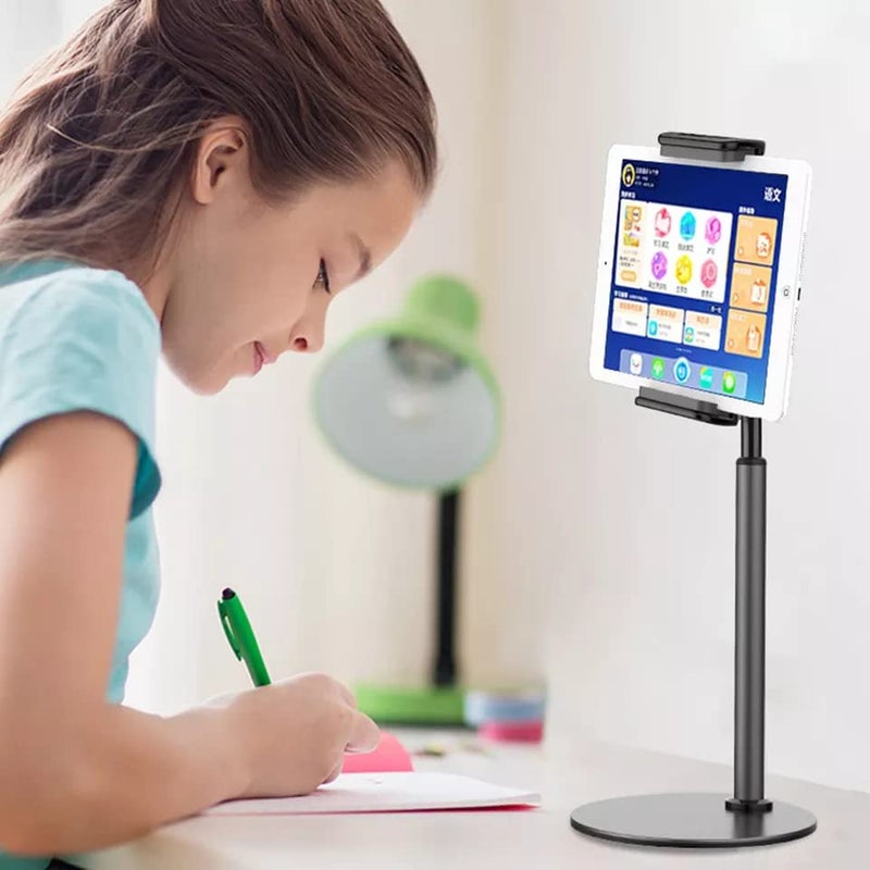 SOOPII Desktop Grade-A Quality Mobile Phone Stand+Tablet Stand Black, Tab & Mobile Holder, Adjustable & Foldable Mobile Stand, Aluminum Stand Holder for Mobile Phone and Tablet Up to 10.5 inches-JDS06 - Image 3