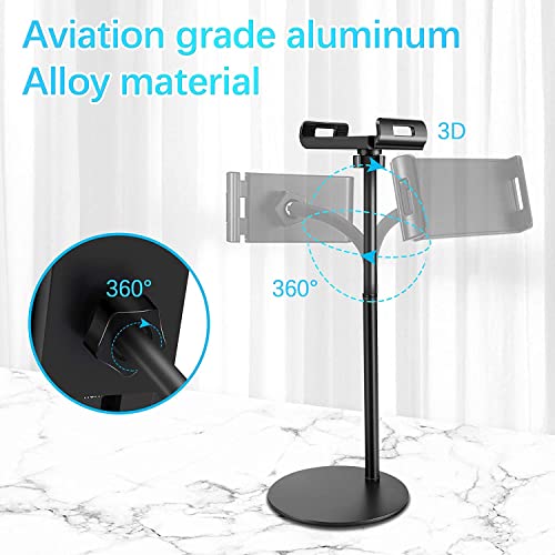 SOOPII Desktop Grade-A Quality Mobile Phone Stand+Tablet Stand Black, Tab & Mobile Holder, Adjustable & Foldable Mobile Stand, Aluminum Stand Holder for Mobile Phone and Tablet Up to 10.5 inches-JDS06 - Image 2