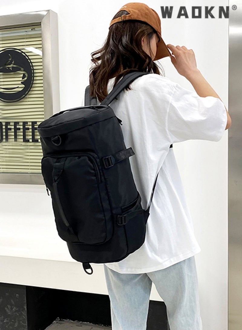 WAOKN Sports Bag with Backpack Function,Women & Men Duffle Bag For Travel, Small Waterproof Gym Sport Shoulder Bag With Shoe Compartment Carry On Backpack For Weekender Workout Overnight Campin, Sports - Image 2