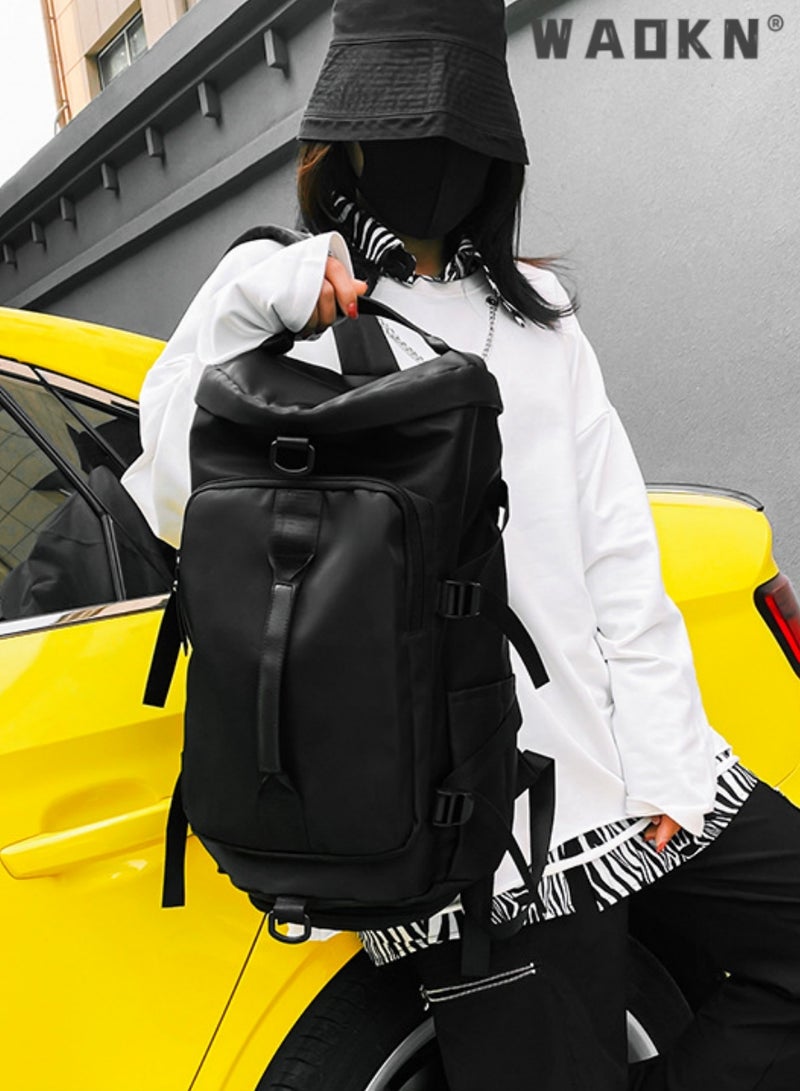 WAOKN Sports Bag with Backpack Function,Women & Men Duffle Bag For Travel, Small Waterproof Gym Sport Shoulder Bag With Shoe Compartment Carry On Backpack For Weekender Workout Overnight Campin, Sports - Image 3