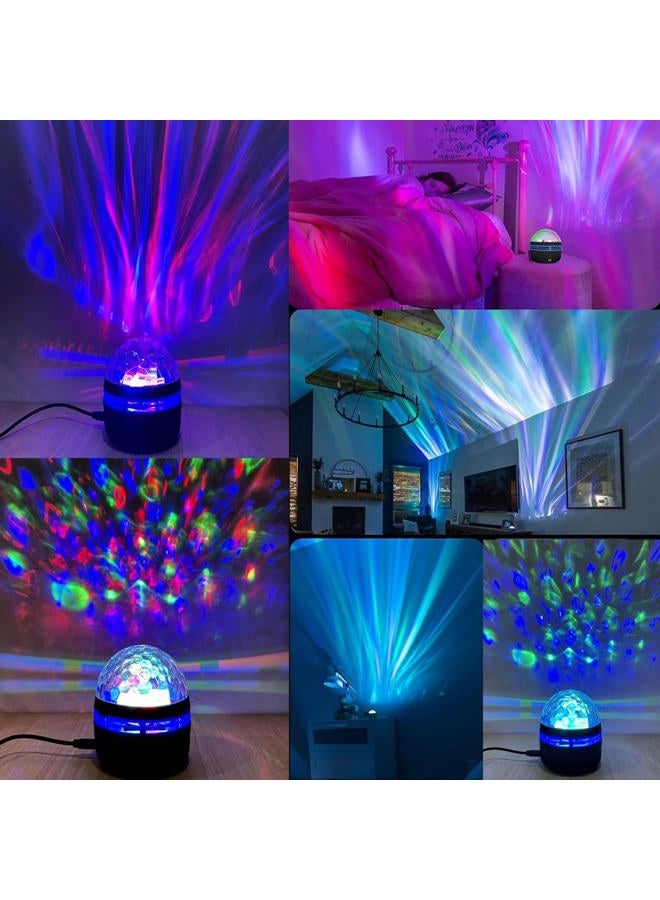 Gutsyluv 2 in 1 Northern Lights and Ocean Wave Projector, Light Projector with 14 Light Effects,USB Recharge RGB Colorful Night Light for Bedroom Home Decor Birthday Christmas Gifts - Image 4