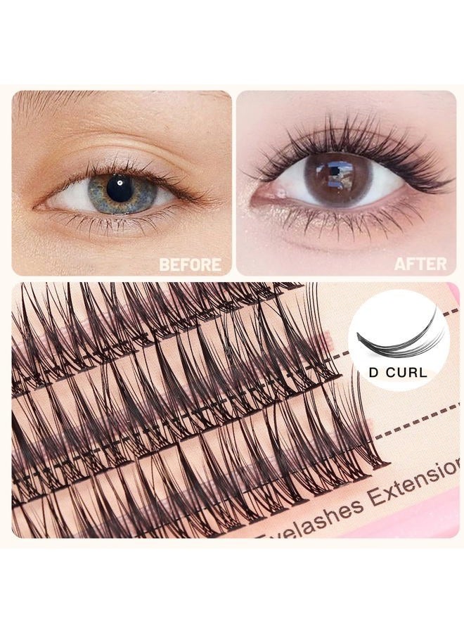 Bodermincer Scala Fish Tail Design 120pcs Thickness 0.1mm C Curl 12 Root Women Lady Individual Black False Eyelash Cluster Eye Lashes Extension Tools (10mm) - Image 3