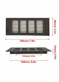 Y&D Air Vent Grille Cover, 200 mm Cover Cupboard Vents Fridge Louvred Wall for Wardrobe Ventilation  - Image 5