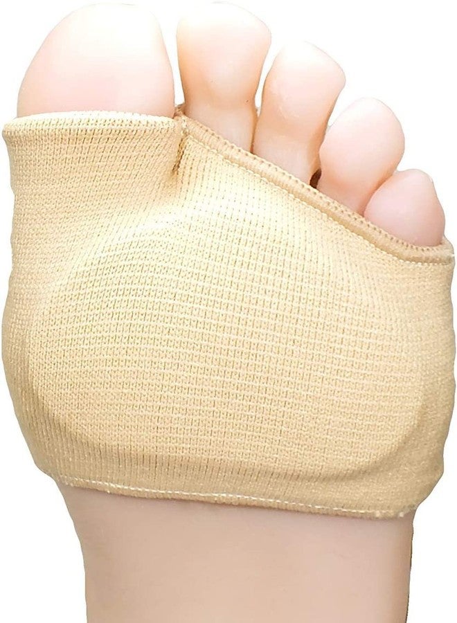 JEERZONE forefoot pads for pain relief hallux valgus support for bunion forefoot Sleeve pads, metatarsal pads for men and women with ball of foot cushion (1 pair) Beige - Image 1