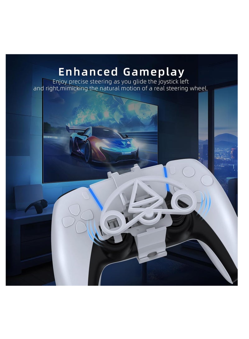 Mini Steering Wheel Attachment for PS5 Controller – 5-in-1 Racing Game Accessory for PlayStation 5 – Easy Installation, Precise Control  Realistic Driving Experience - Image 4