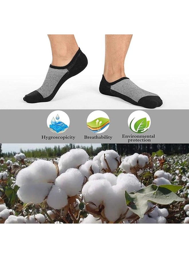 DUNISO 8 Pairs Men's Ankle Athletic Socks,Non-Slip No Show Socks,Low Cut Ankle Sock,Men Short Socks Casual Cotton Sports Socks - Image 4