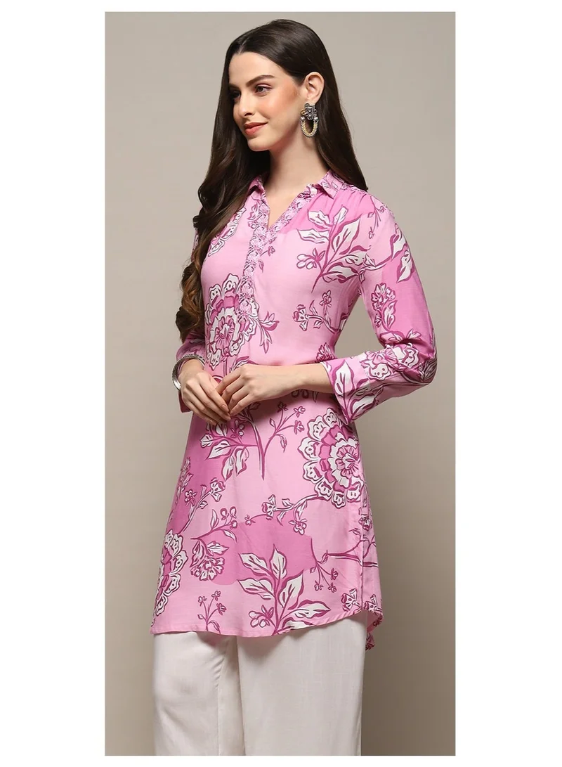 Biba Lilac Lilac Rayon Straight Kurta for Women | Best Price UAE