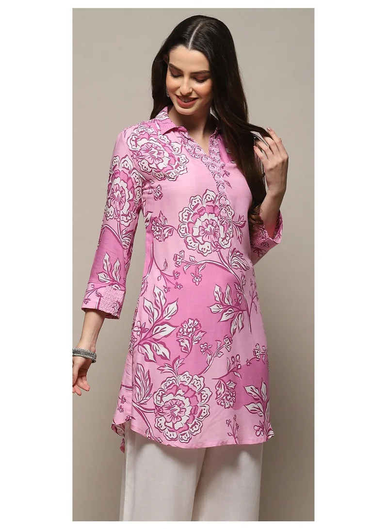 Biba Lilac Lilac Rayon Straight Kurta for Women | Best Price UAE