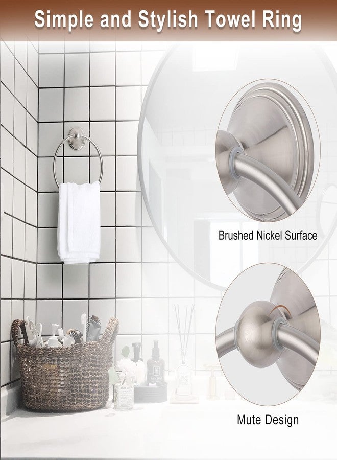 FILTA Brushed Nickel Bathroom Hardware Set - 4 Piece Towel Holder Set with 18 or 24 Inch Towel Bar - Image 4