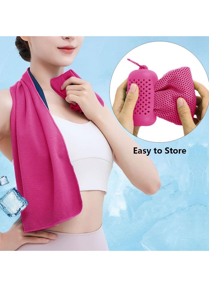 Goolsky Quick-Drying Sports Towel with Storage Box and Cooling Ice Blanket for Outdoor Fitness and Camping Gift  - Image 2