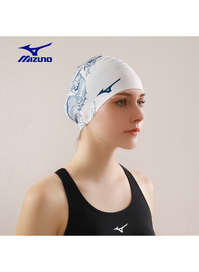Mizuno Swimming Cap For Men And Women, Large Size For Long Hair, Non-binding, Waterproof, Ear-protecting Silicone Cap, Training Equipment, 1s11 Celadon - Image 4