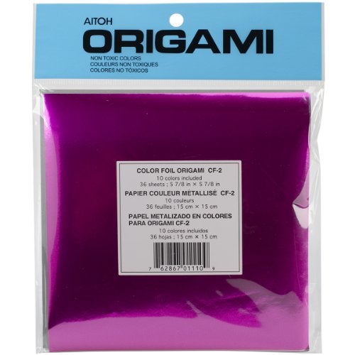 Aitoh Assorted Foil Origami Paper, 5.875 by 5.875-Inch, 36-Pack - Image 2