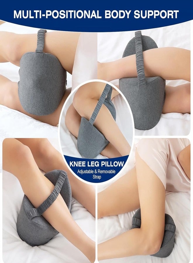 JERN Sciatica Nerve Pain Relief Knee Pillow Memory Foam Wedge Leg Pillow Great for Pains of Hip, Leg, Knee, Back and Pregnancy - Image 3