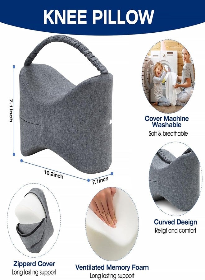 JERN Sciatica Nerve Pain Relief Knee Pillow Memory Foam Wedge Leg Pillow Great for Pains of Hip, Leg, Knee, Back and Pregnancy - Image 2