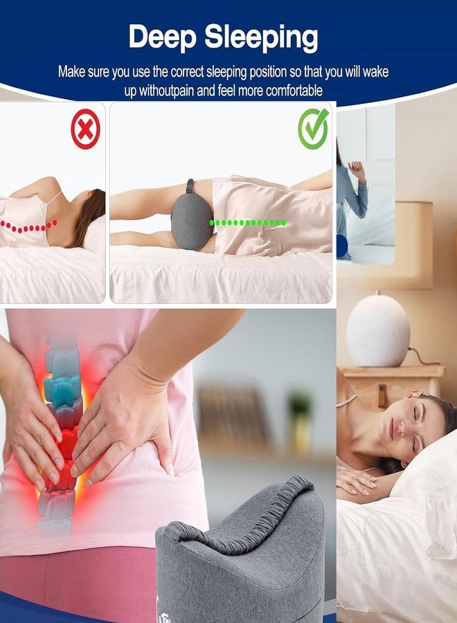 JERN Sciatica Nerve Pain Relief Knee Pillow Memory Foam Wedge Leg Pillow Great for Pains of Hip, Leg, Knee, Back and Pregnancy - Image 4