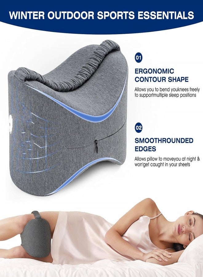 JERN Sciatica Nerve Pain Relief Knee Pillow Memory Foam Wedge Leg Pillow Great for Pains of Hip, Leg, Knee, Back and Pregnancy - Image 5