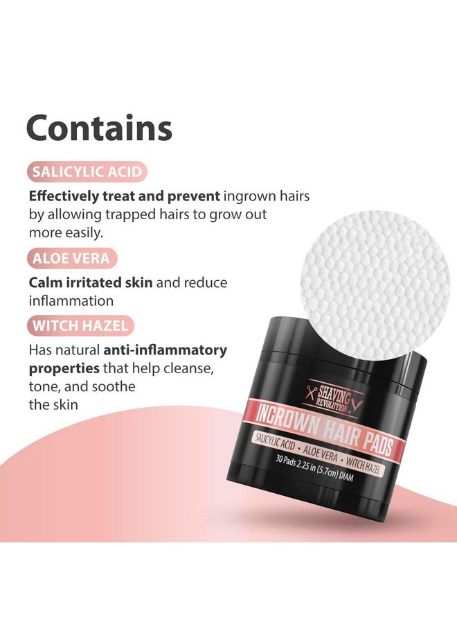 Viking Revolution Ingrown Hair Padsremover Aha Treatment For Bikini Area Exfoliator After Shave Women With Aloe Vera Witch Hazel And Salicylic Acid (30 Pads)  - Image 4