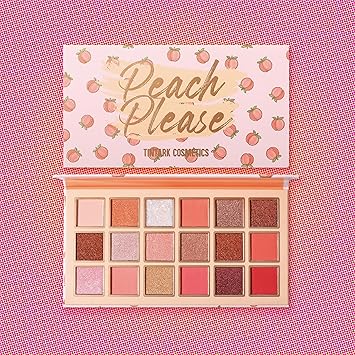 TINTARK Peach Please Eyeshadow Palette Makeup Metallic Shimmer Matte Eye Shadow Pallets for Women Peach Pink Brown Smoky Eye Makeup Long Lasting Talc Free - Image 5
