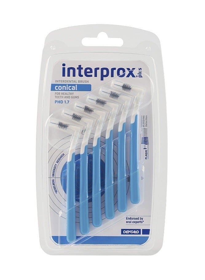 إنتربروكس فرشاة Interprox Interproximal لإزالة الأغشية الحيوية الفموية من الفراغات بين الأسنان بشكل كامل مخروطية الشكل 1.3 مم، 6 وحدات - Image 2
