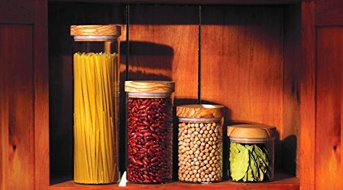 Berard Glass Storage Jar with Olive Wood Lid, 30-Ounce - Image 2