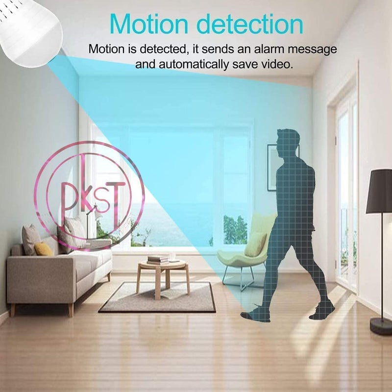 Paroxysm Paroxysm WiFi Full Ultra HD 1080P CCTV Smart Security IP Hidden Camera Led Bulb with Holder Light Vision Spy Indoor Wireless Camera Bulb Camera  - Image 5