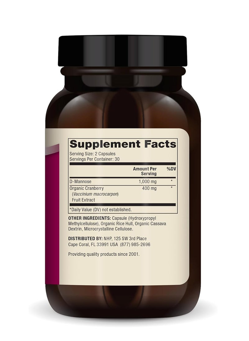 Dr. Mercola - D-Mannose And Cranberry Extract, 60 Capsules - Image 1