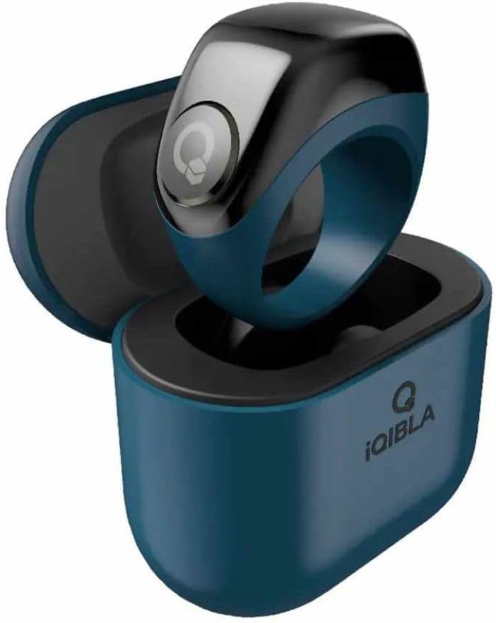 YU WELL iQibla Zikr Jood Smart Ring Tasbih Counting With 3 Compatible Sizes(18mm/ 20mm/ 22mm) | 2-5 Prayer Reminder | 3 Tasbih Reminder | BT Connectivity | Smart Qibla Life App (Blue) - Image 1