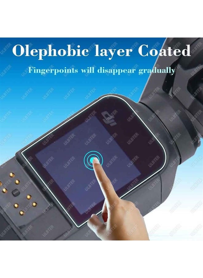 ULBTER Lens Screen Protector for DJI Osmo Pocket 2 / Pocket 1 [2+2Pack] Black White Osmo Pocket II 0.3mm 9H Hardness Tempered Glass Cover Anti-Scrach Anti-Fingerprint Anti-Bubble  - Image 2