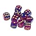 Yiotfandoll 10PCS Polyhedral D6 Dice 16mm Acrylic Dice Game Dice for RPG MTG DND Purple Blue - Image 2