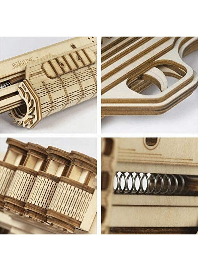 Robotime Wooden Rubber Band Gun Model Kits 3D Puzzle Brain Teaser Toys Unique Gifts For Kids & Adults (Terminator M870)  - Image 5