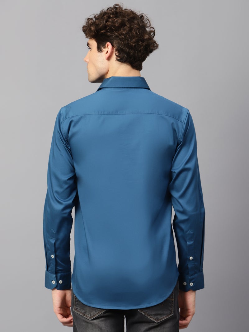 AMSWAN DOGGER BLUE CASUAL SHIRT FOR MEN - Image 4