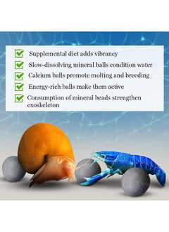 SunGrow Snail And Crayfish Energy Balls, Enhance Color, CalciumRich Gray Pearls For Invertebrates, Aquarium Décor With Beneficial Elements, 20Pieces Per Pack  - Image 3
