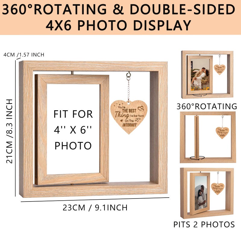 ishine Romantic Couples Picture Frames Anniversary Birthday Gifts for Her Girlfriend Graduation Gifts for Him Boyfriend  Wedding Gifts for Couples Wife Husband  I Love You to The Moon & Back (Couples Photo - Image 3